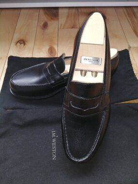 BRAND NEW PAIR OF JM WESTON BLACK LOAFER